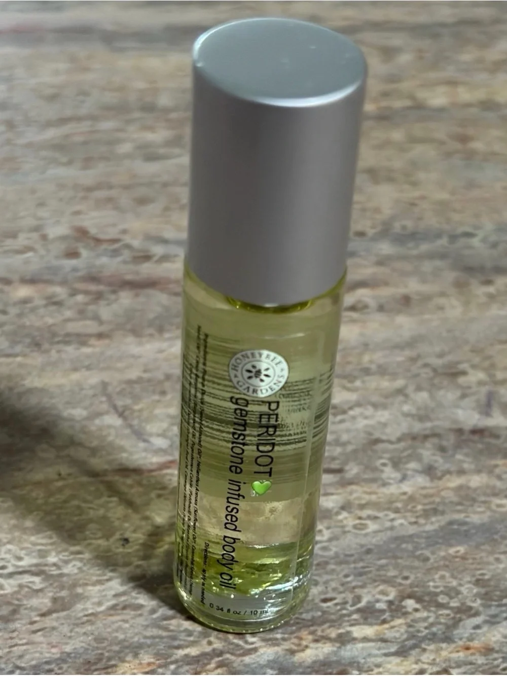NIB Without Contrast Rose Quartz & Peridot Gemstone Infused Essential Body Oils